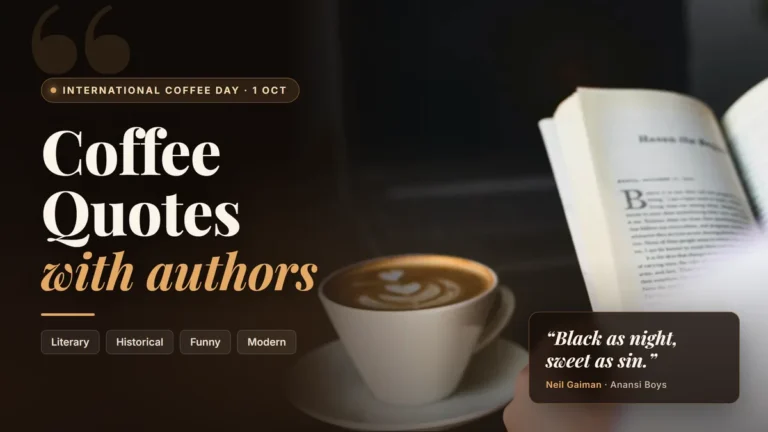 Coffee quotes for International Coffee Day 2026, with authors