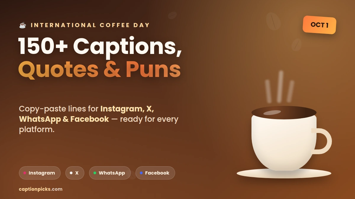 International Coffee Day 2026 captions to copy and paste