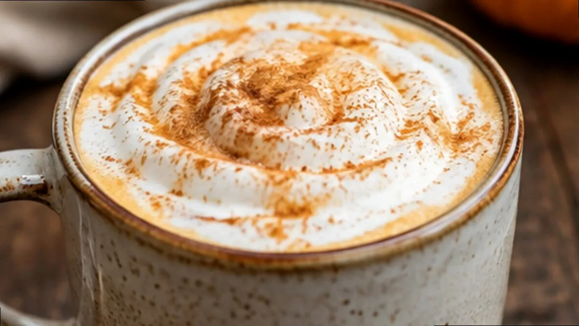 Pumpkin spice latte with whipped cream