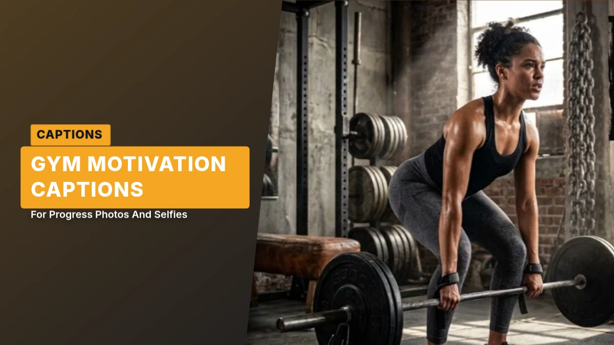 Gym motivation captions for progress photos and selfies